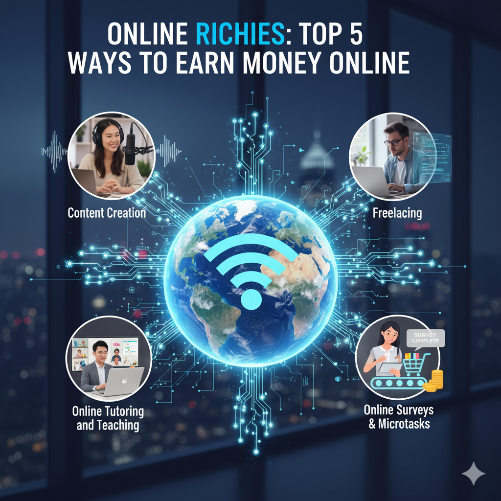 online-riches-top-5-ways-to-earn-money-online